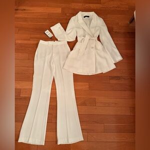 Zara White Women's Pantsuit Set